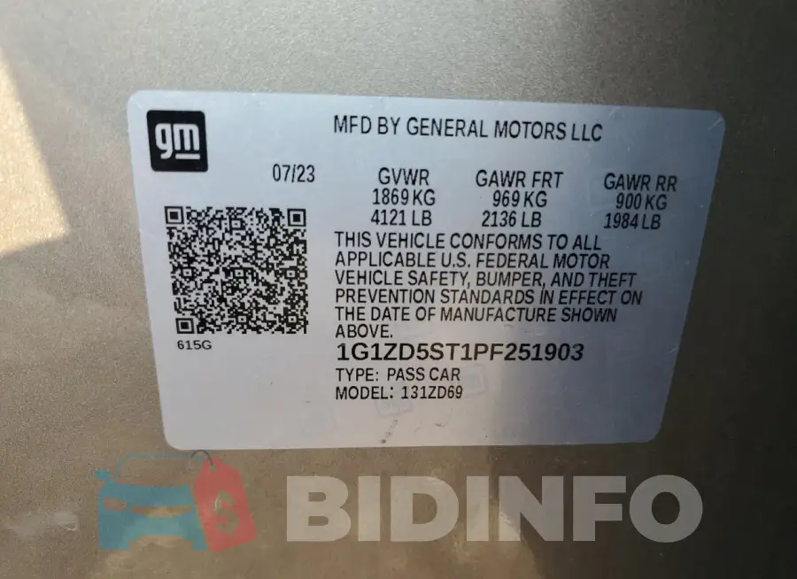 1G1ZD5ST1PF251903 Photo# 12