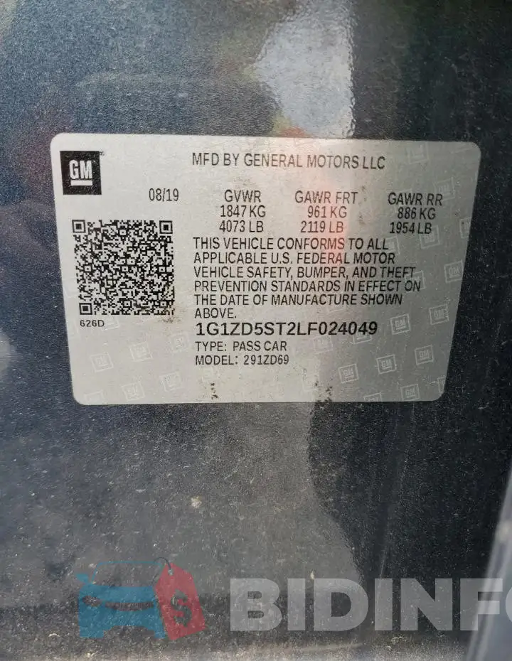 1G1ZD5ST2LF024049 Photo# 12