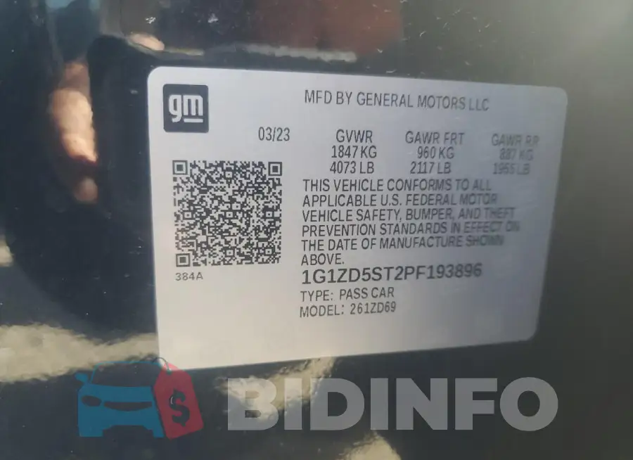 1G1ZD5ST2PF193896 Photo# 12