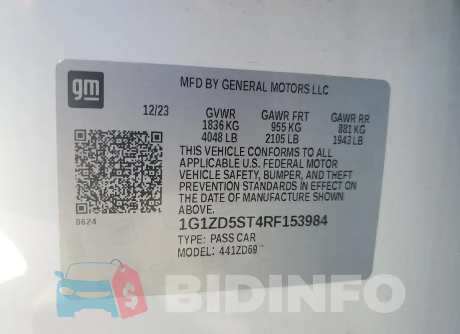 1G1ZD5ST4RF153984 Photo# 12