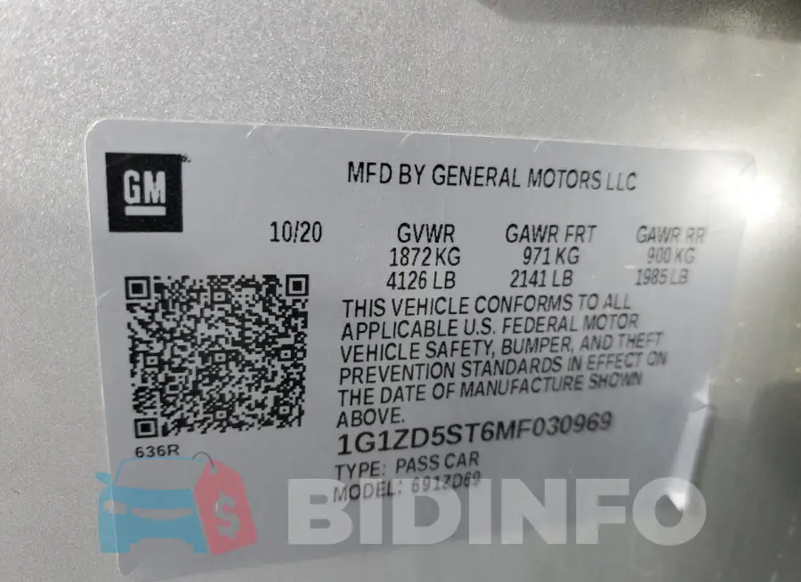 1G1ZD5ST6MF030969 Photo# 12