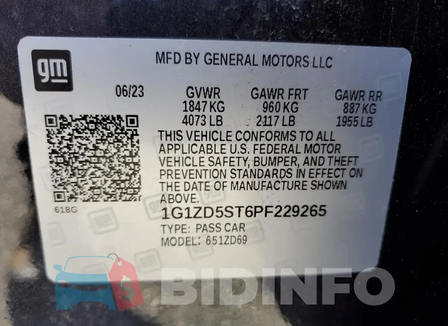 1G1ZD5ST6PF229265 Photo# 13