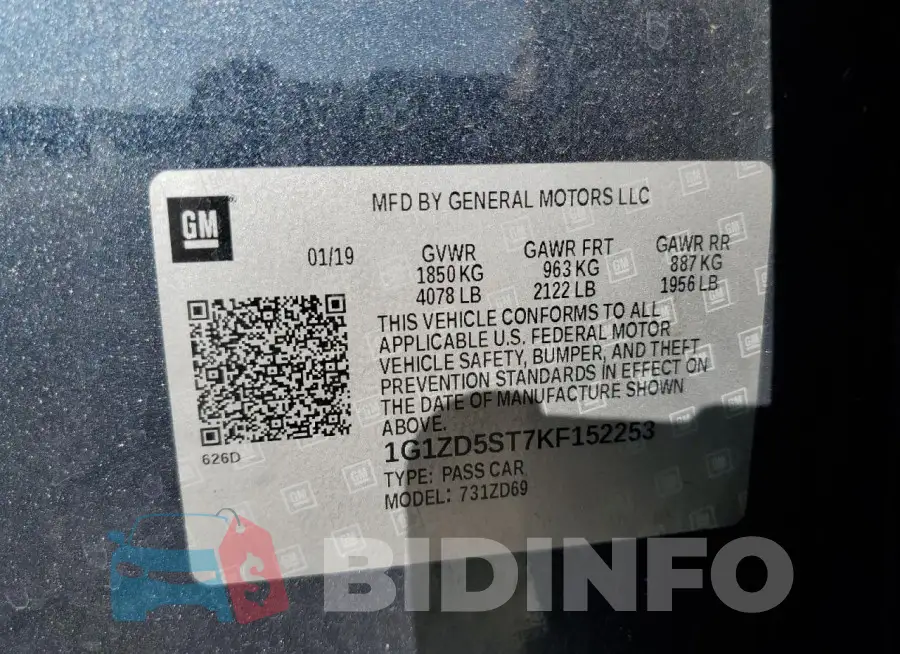 1G1ZD5ST7KF152253 Photo# 12