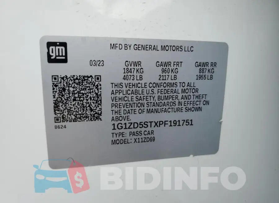 1G1ZD5STXPF191751 Photo# 12
