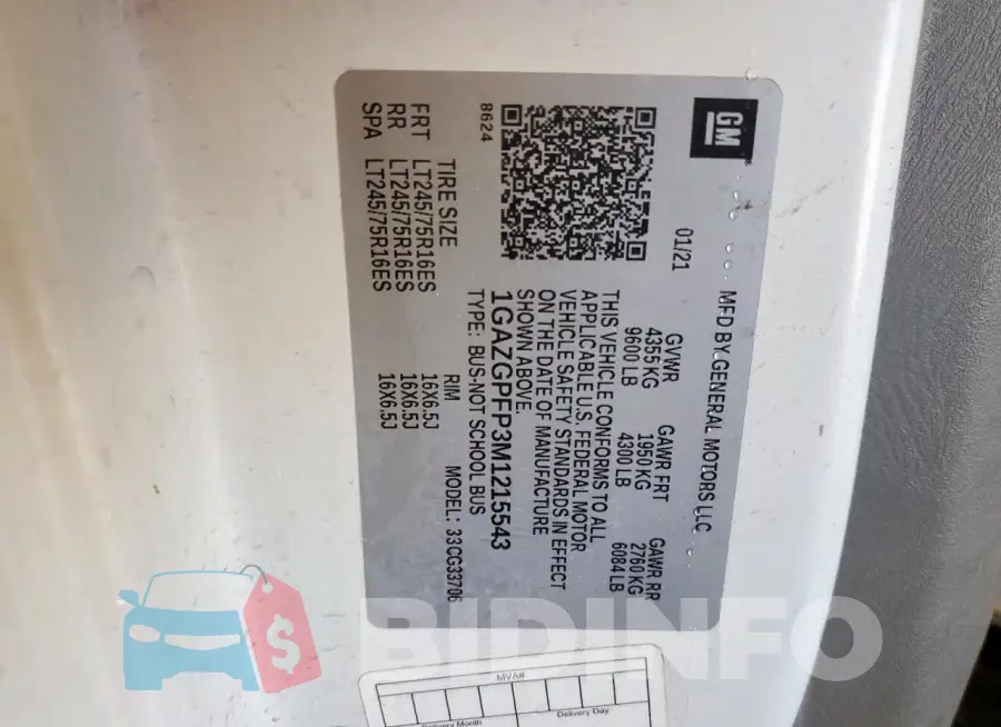 1GAZGPFP3M1215543 Photo# 13