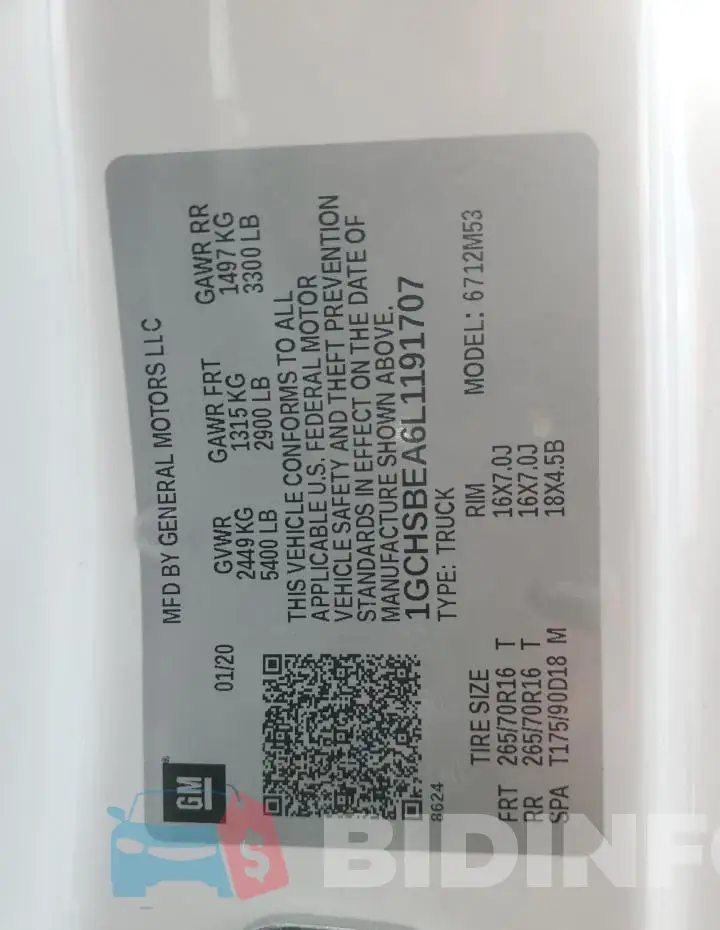 1GCHSBEA6L1191707 Photo# 13