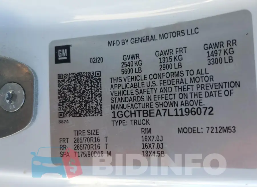 1GCHTBEA7L1196072 Photo# 12