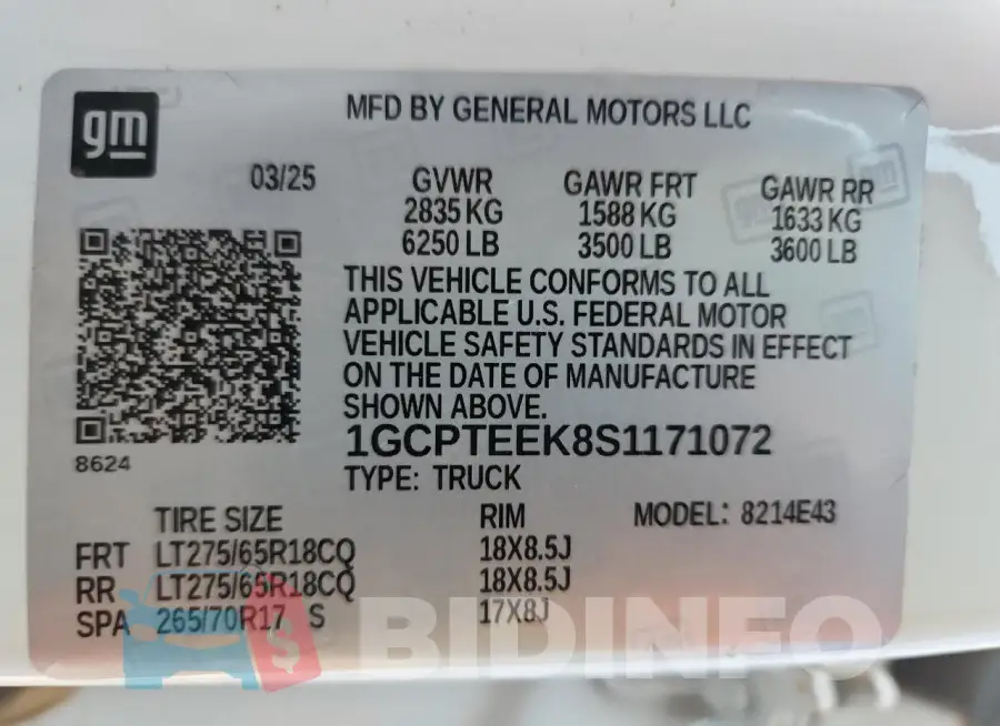 1GCPTEEK8S1171072 Photo# 13