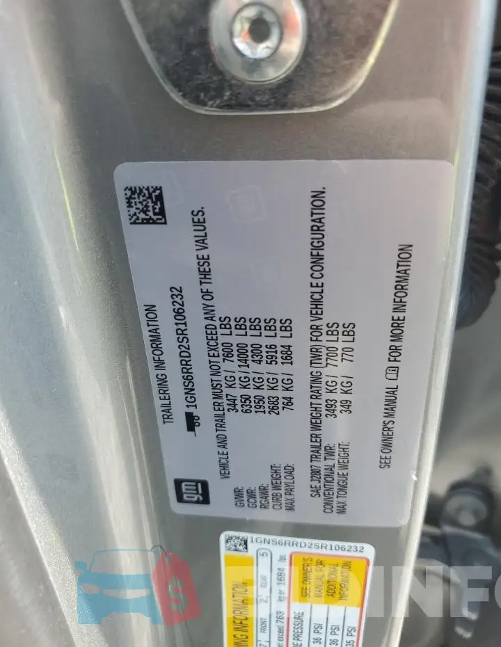 1GNS6RRD2SR106232 Photo# 13