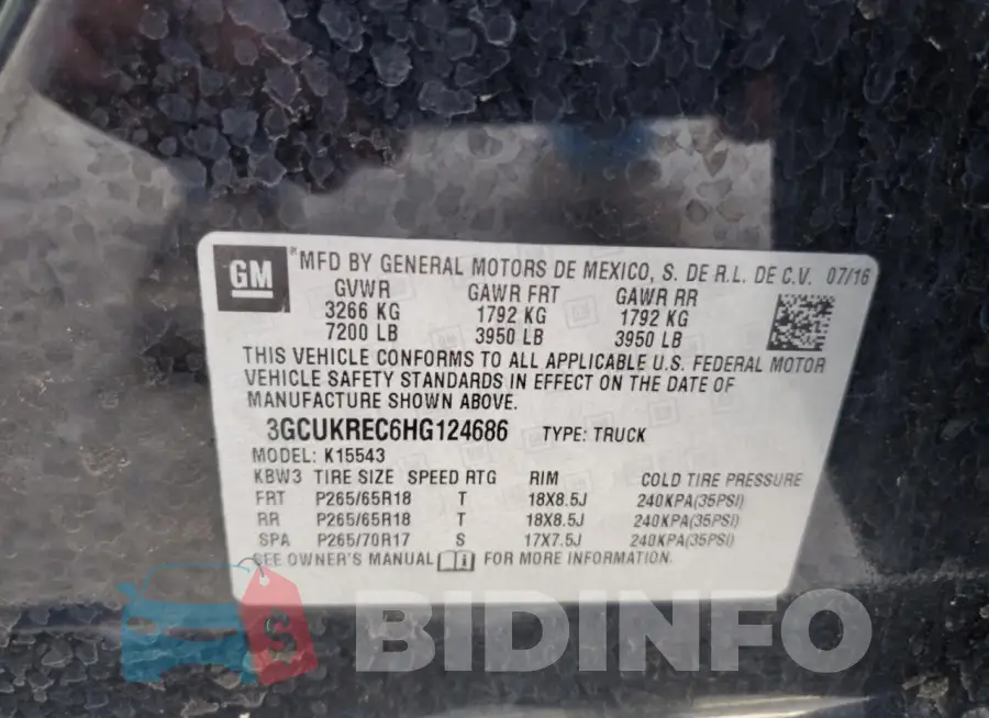 3GCUKREC6HG124686 Photo# 12