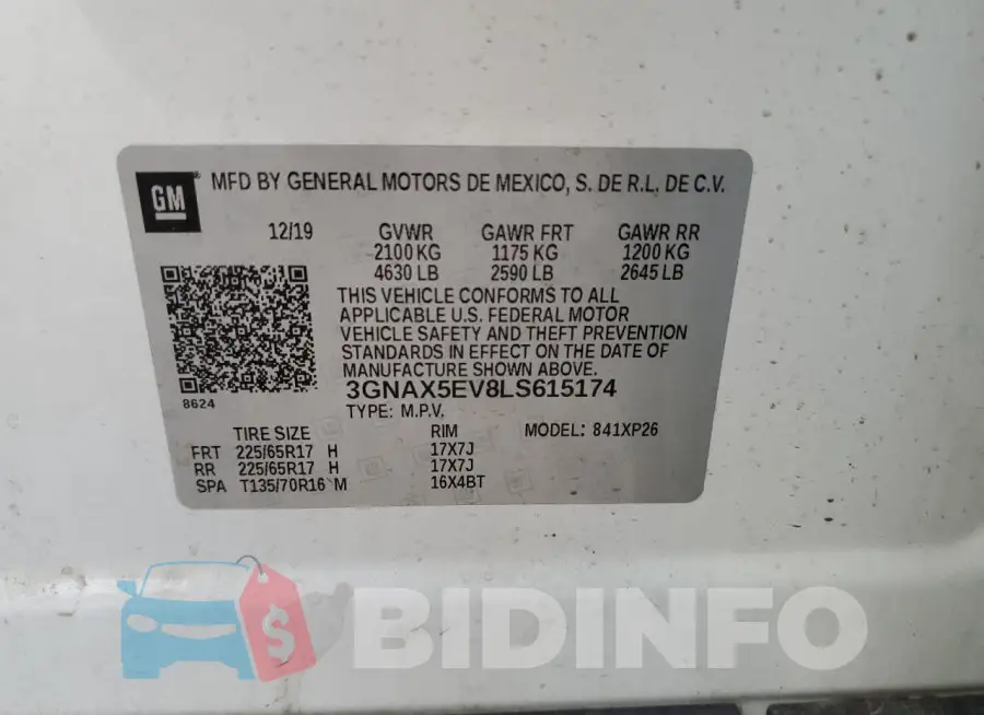 3GNAX5EV8LS615174 Photo# 13
