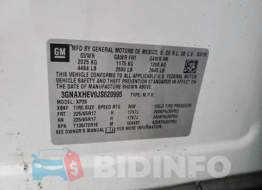 3GNAXHEV9JS620995 Photo# 13