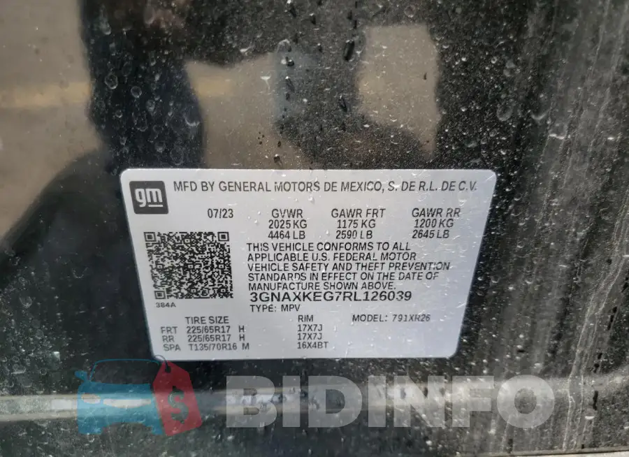 3GNAXKEG7RL126039 Photo# 13