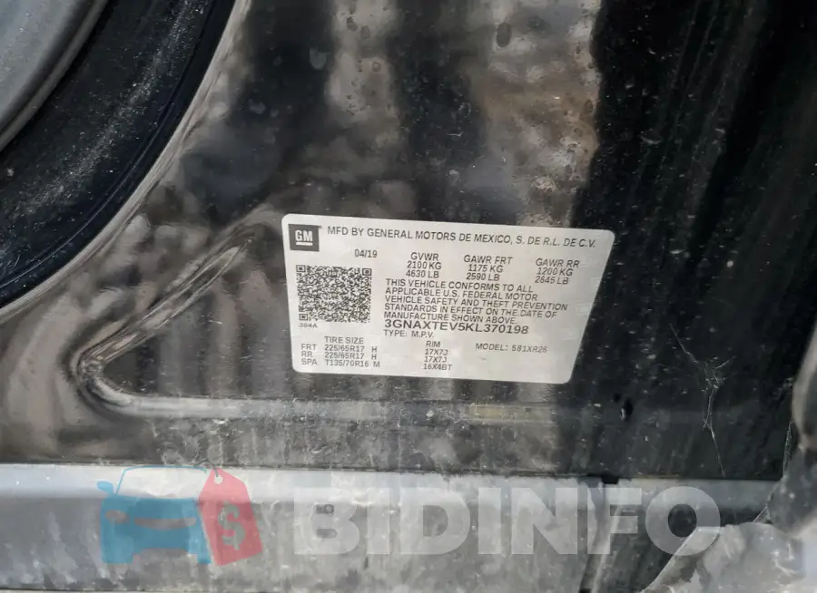 3GNAXTEV5KL370198 Photo# 13