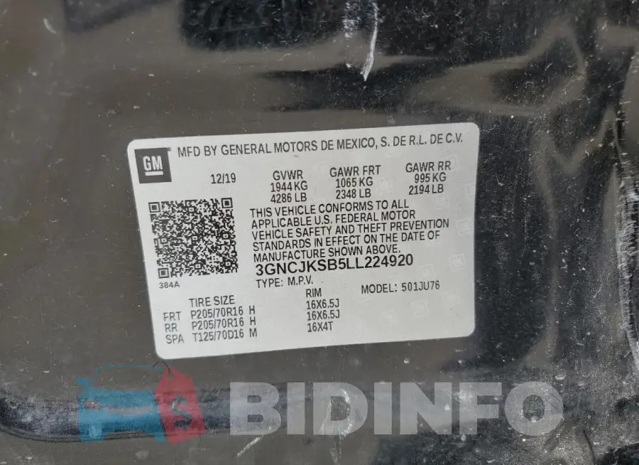 3GNCJKSB5LL224920 Photo# 13