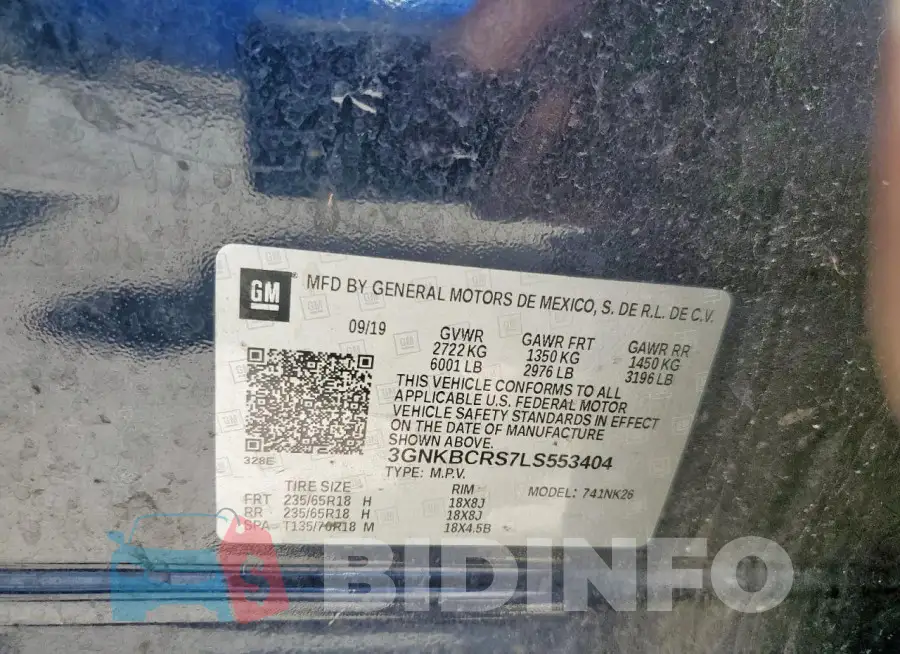 3GNKBCRS7LS553404 Photo# 13