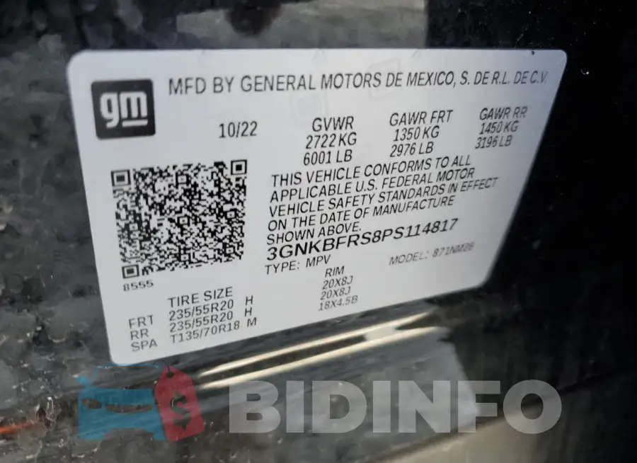 3GNKBFRS8PS114817 Photo# 13