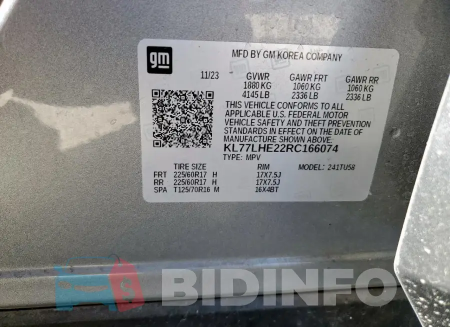 KL77LHE22RC166074 Photo# 13