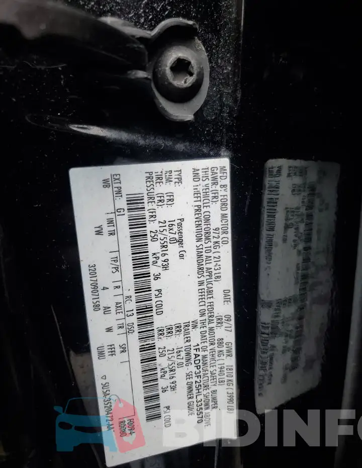 1FADP3F25HL335570 Photo# 12