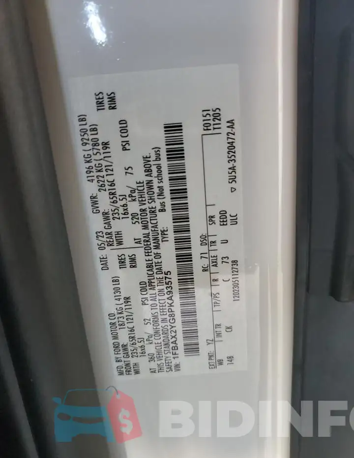 1FBAX2YG8PKA93575 Photo# 14