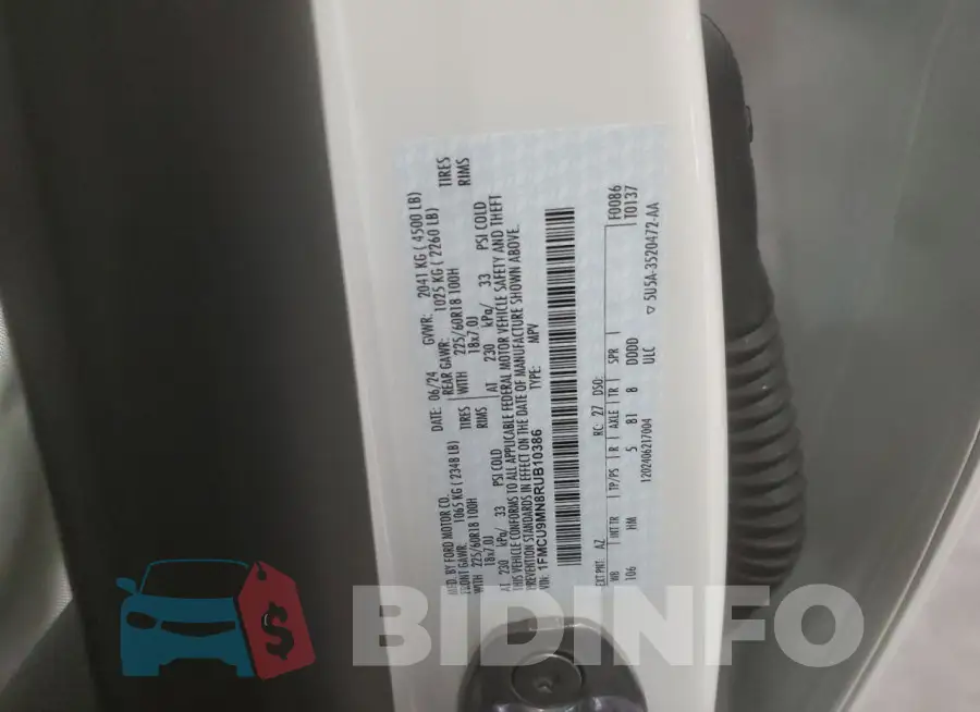 1FMCU9MN8RUB10386 Photo# 14