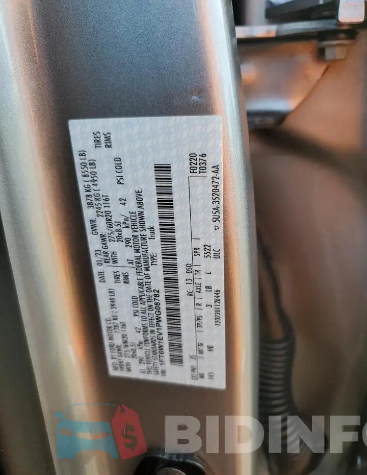 1FT6W1EV1PWG08782 Photo# 12