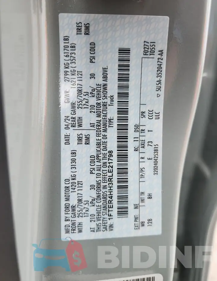 1FTER4HH3RLE21798 Photo# 12