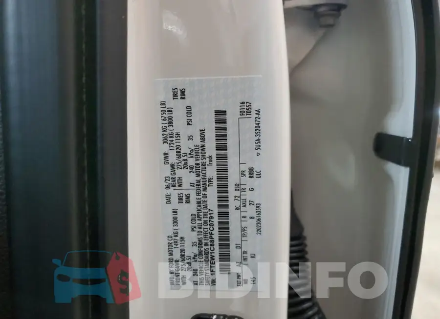 1FTEW1C88PFC07917 Photo# 12
