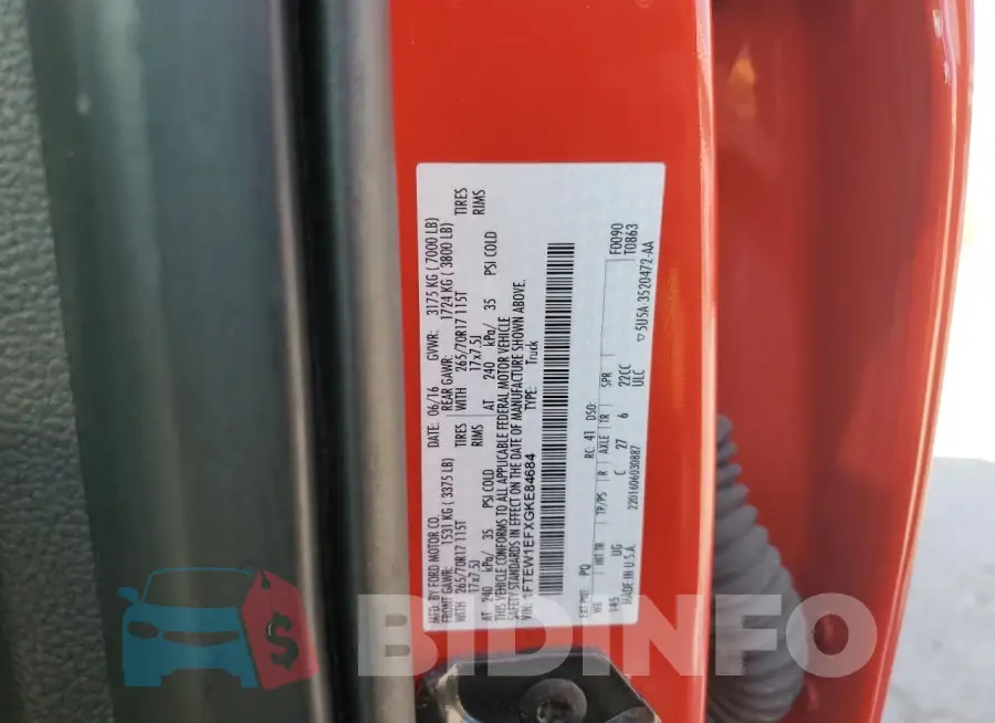 1FTEW1EFXGKE84684 Photo# 12