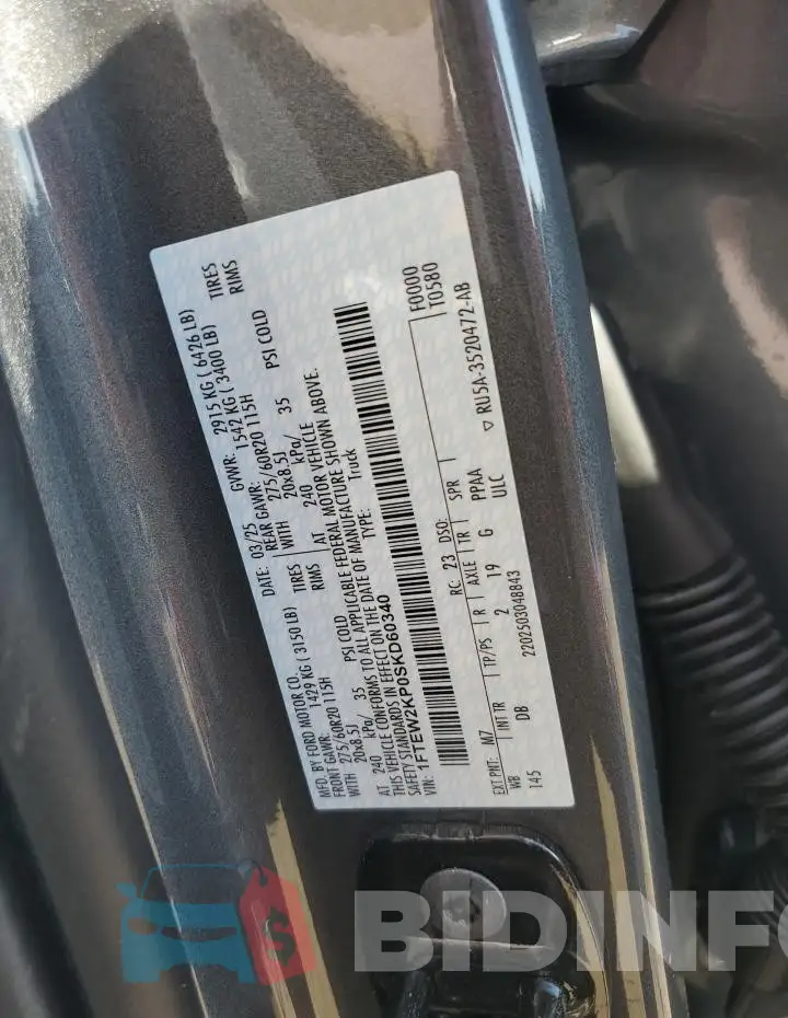 1FTEW2KP0SKD60340 Photo# 12