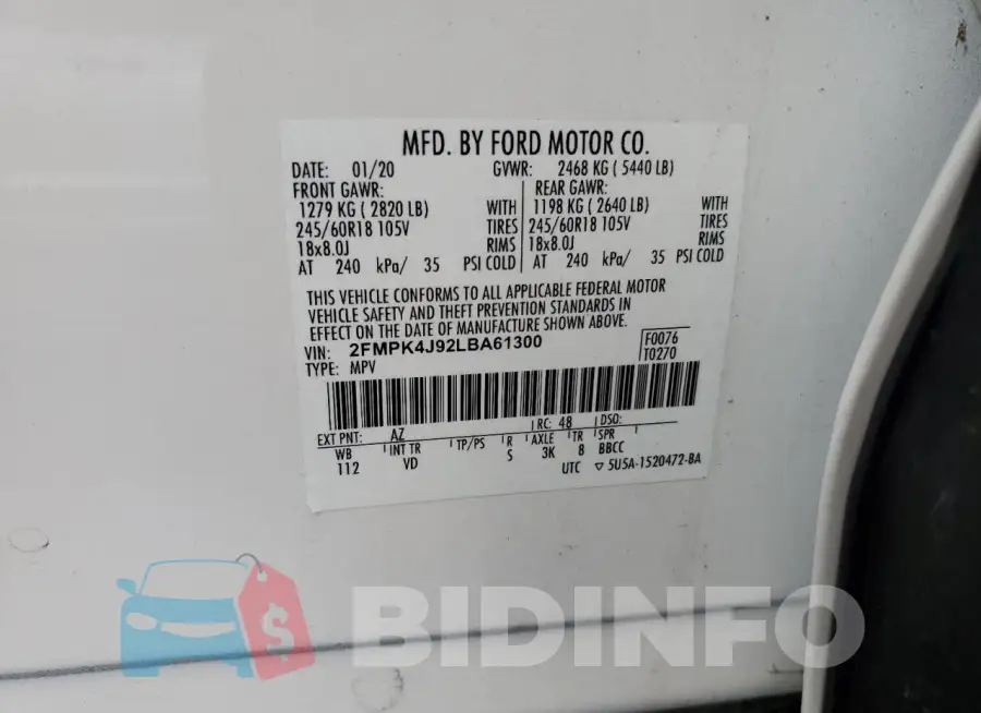 2FMPK4J92LBA61300 Photo# 13