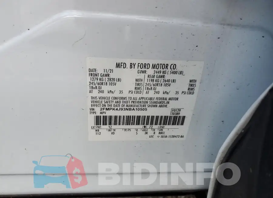 2FMPK4J93NBA10505 Photo# 14