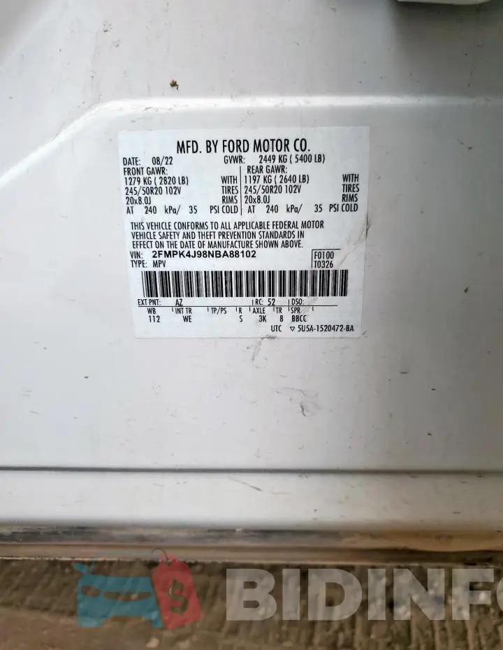 2FMPK4J98NBA88102 Photo# 13