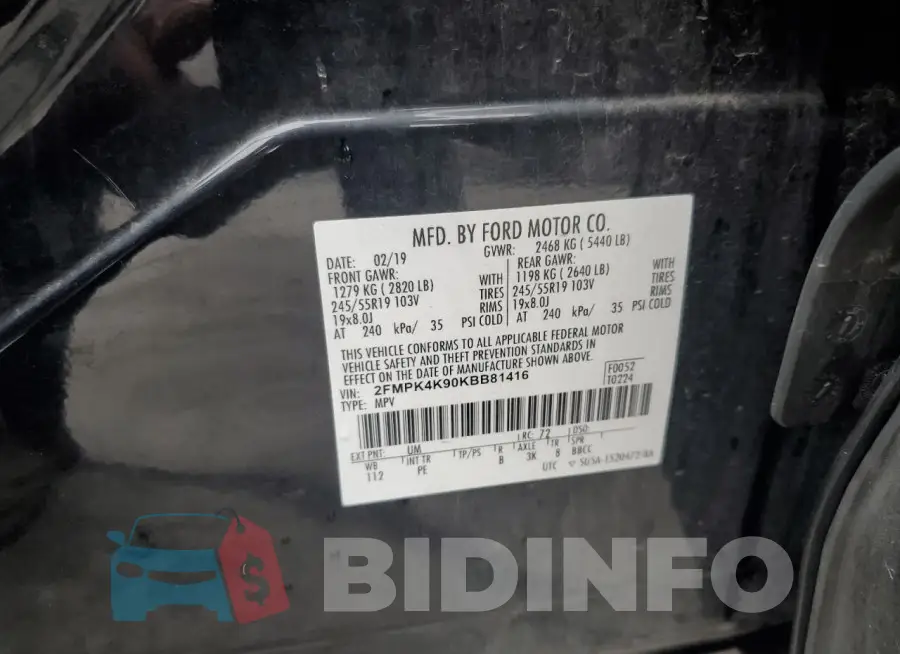 2FMPK4K90KBB81416 Photo# 14