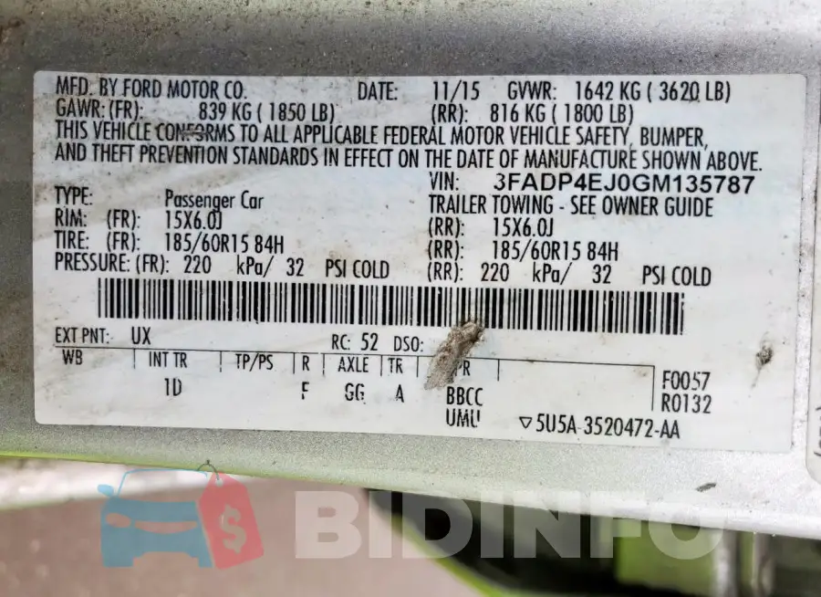 3FADP4EJ0GM135787 Photo# 12