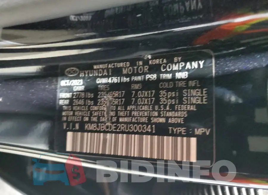 KM8JBCDE2RU300341 Photo# 13