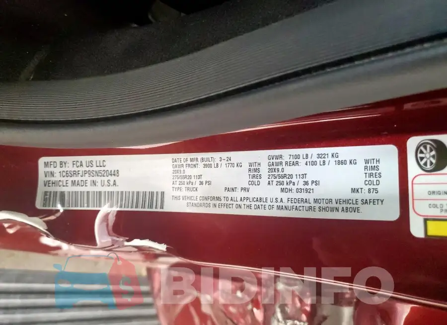 1C6SRFJP9SN520448 Photo# 12