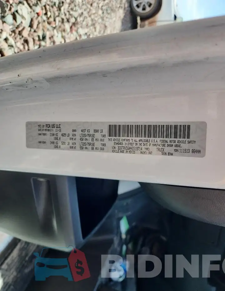 3C6TRVDG0HE519714 Photo# 13