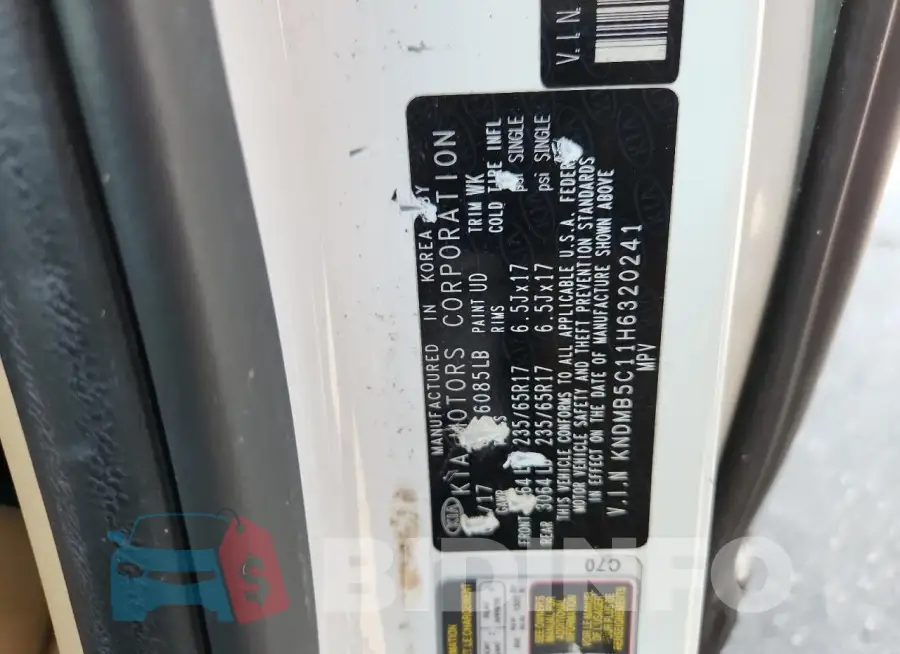 KNDMB5C11H6320241 Photo# 13