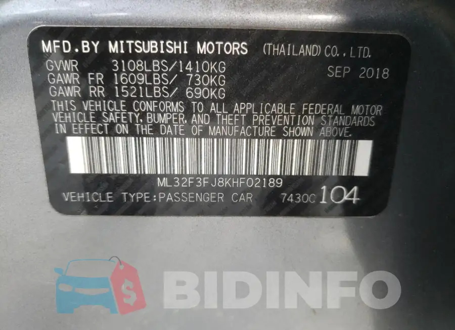 ML32F3FJ8KHF02189 Photo# 12