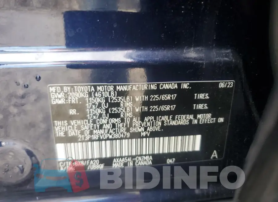 2T3P1RFV0PW380479 Photo# 13