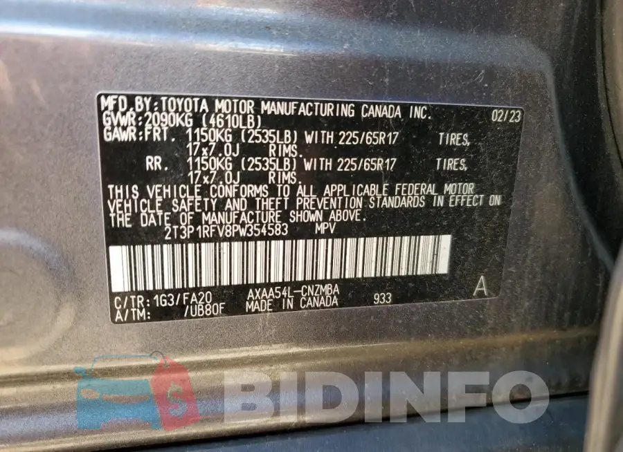2T3P1RFV8PW354583 Photo# 13