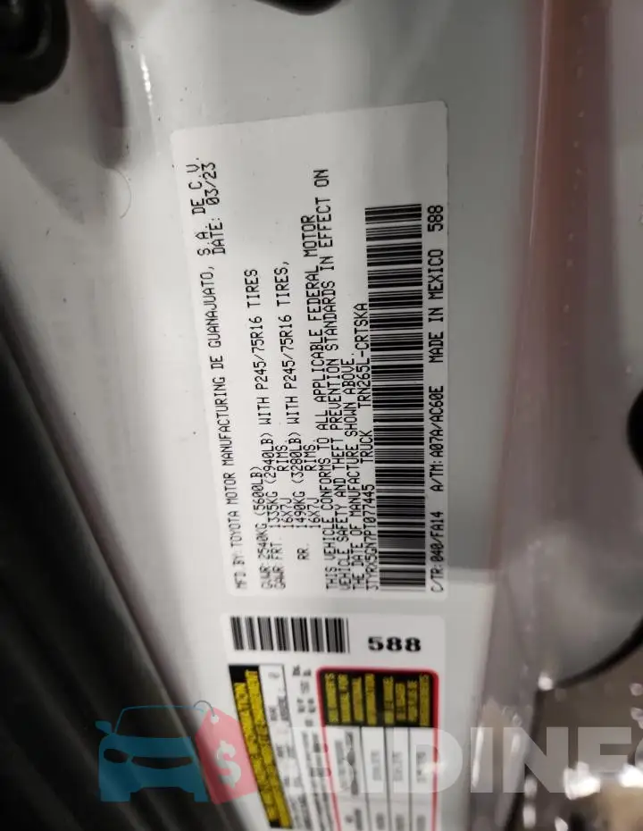 3TYRX5GN7PT077445 Photo# 12