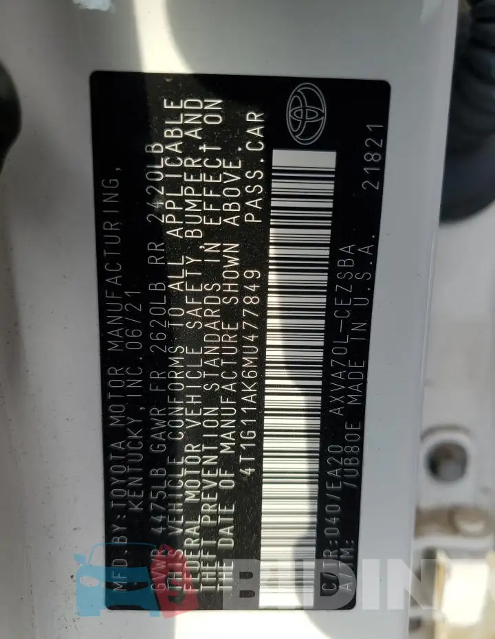 4T1G11AK6MU477849 Photo# 12