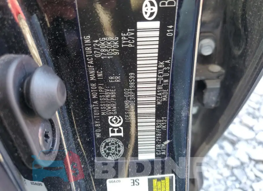 5YFB4MDE3RP198599 Photo# 12