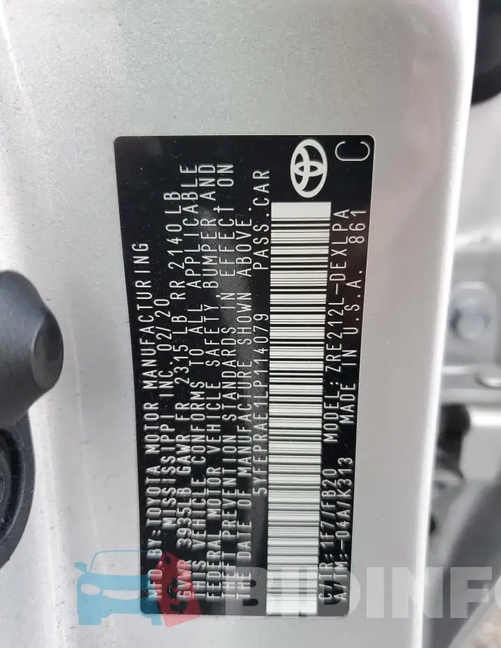 5YFEPRAE1LP114079 Photo# 13