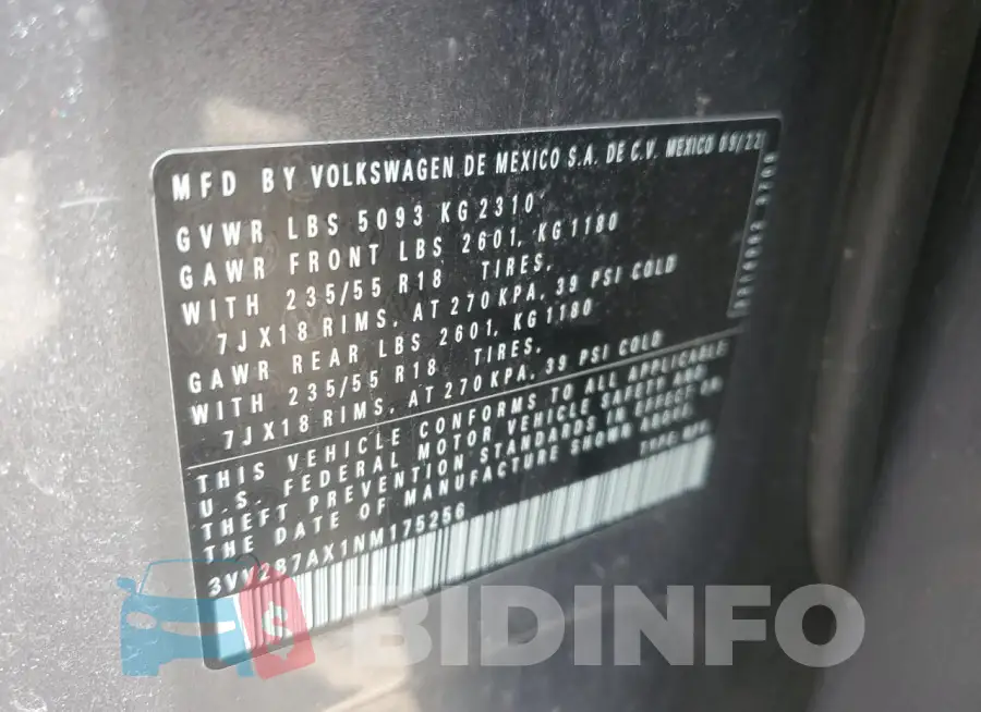 3VV2B7AX1NM175256 Photo# 14