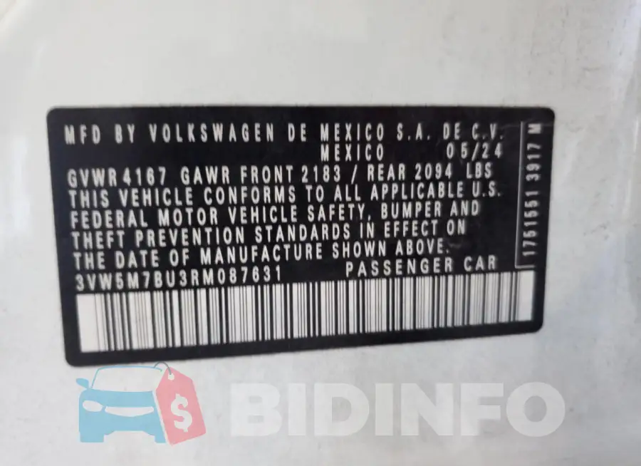 3VW5M7BU3RM087631 Photo# 13