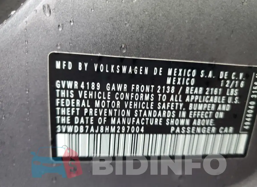 3VWDB7AJ8HM297004 Photo# 12