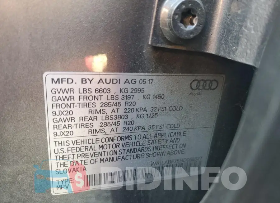 WA1LABF75HD059327 Photo# 13